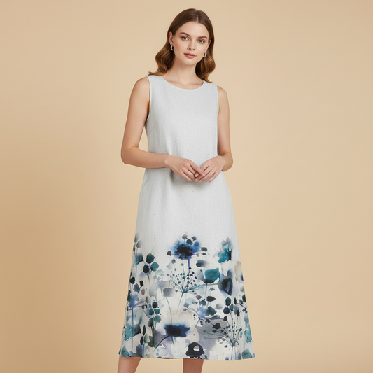 Floral Midi Dress | Women's Summer Dresses A-Line Style