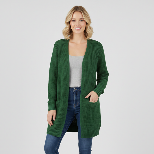Cozy Black Long Cardigan | Women's Winter Fashion